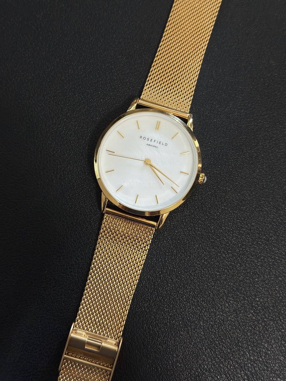 Rosefield Pearl Edit Gold Watch